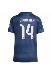 Real Madrid Aurelien Tchouameni #14 Jalkapallovaatteet Naisten Vieraspaita 2025-26 Lyhythihainen